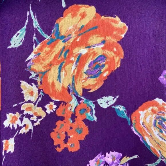 Everly Womens Dress Retro Floral Cold Shoulder Choker Collar Keyhole Small - Picture 8 of 14